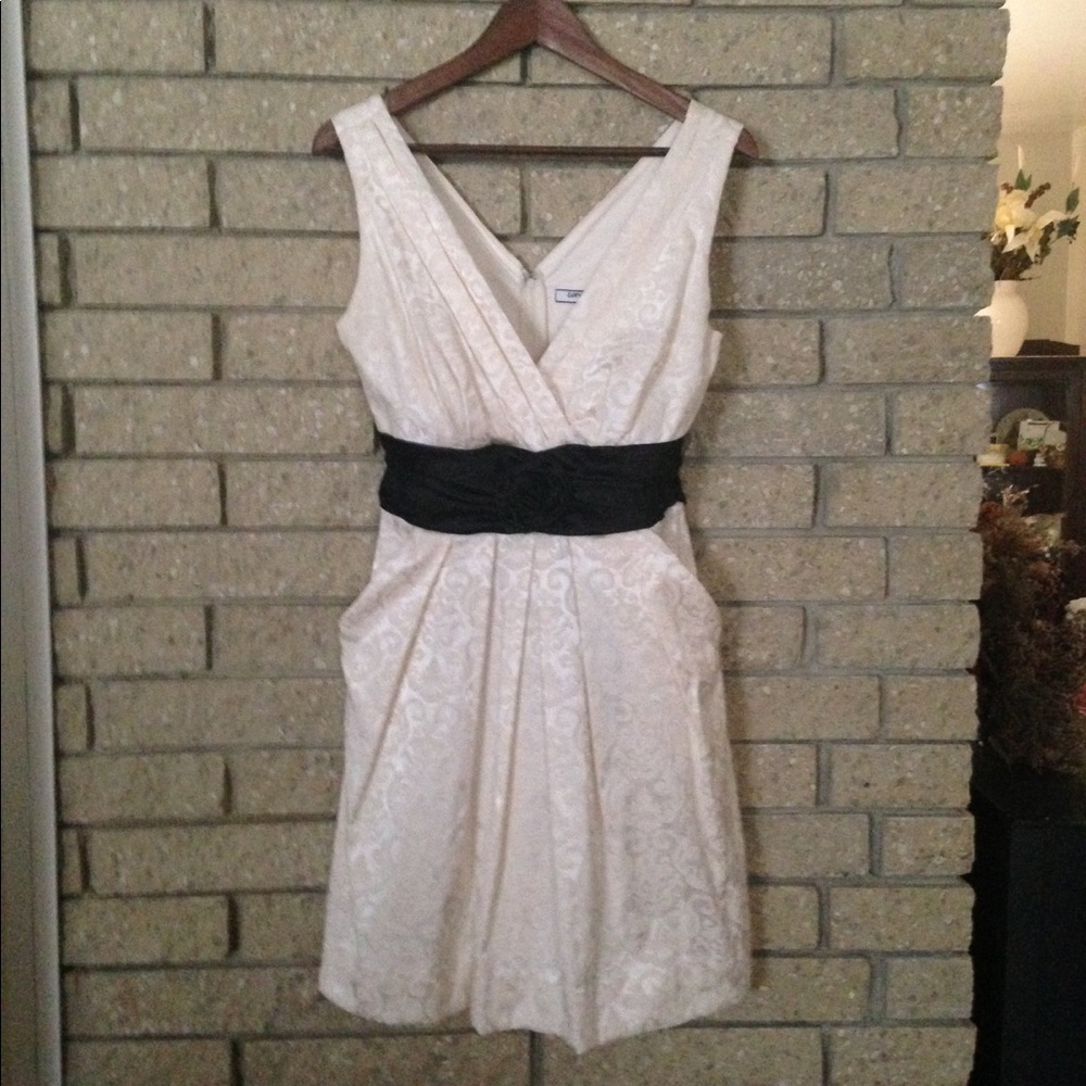 Cream "brocade" dressy dress
